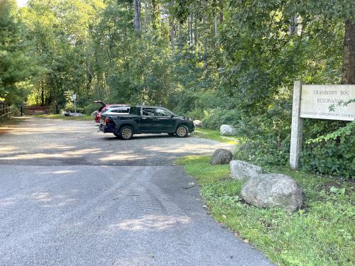 parking in September at Cranberry Bog near Carlisle in northeast MA