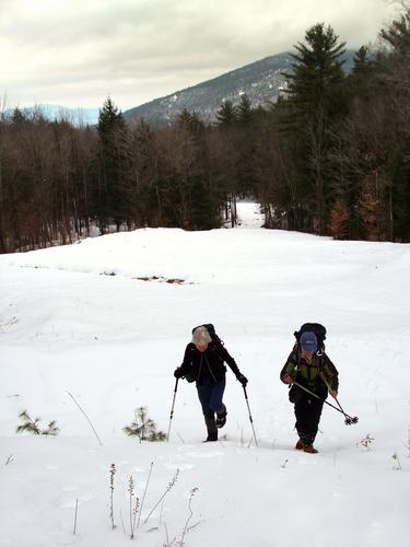hikers on the way to Cranmore Mountain in New Hampshire