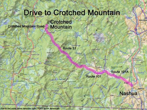 Crotched Mountain drive route