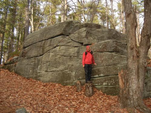 Fred at Redemption Rock at the start of a hike to Crow Hills near Leominster, MA