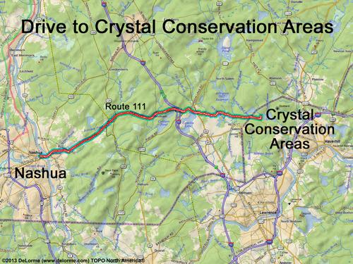 Crystal Conservation Areas drive route