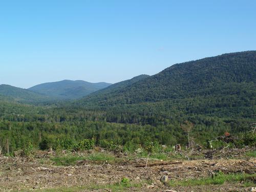 view on the lumber road to South Crystal Mountain in New Hampshire
