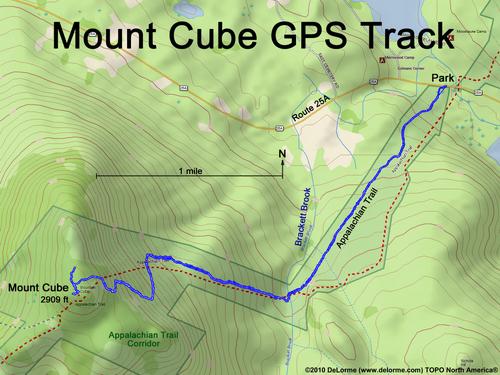 GPS track to Mount Cube in New Hampshire