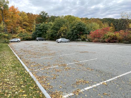 parking in October at Mary Cummings Park in eastern Massachusetts