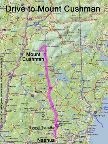 Mount Cushman drive route