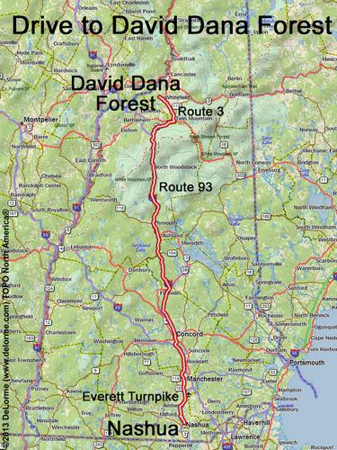 David Dana Forest drive route