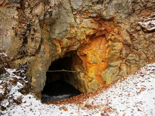entrance to the gold mine at David Dana Forest in northern New Hampshire