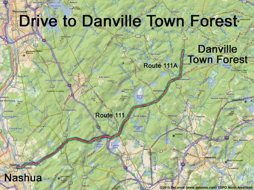 Danville Town Forest drive route