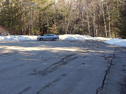parking in February at Darby Brook Conservation Land in New Hampshire