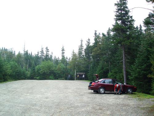 parking lot for hiking Mount Dartmouth in New Hampshire