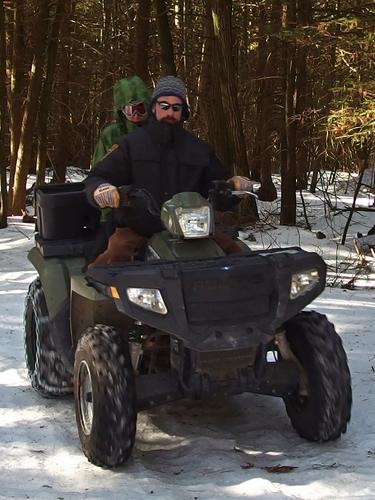 ATV riders on the Davis Hill Trail at Pisgah State Park in southwestern New Hampshire