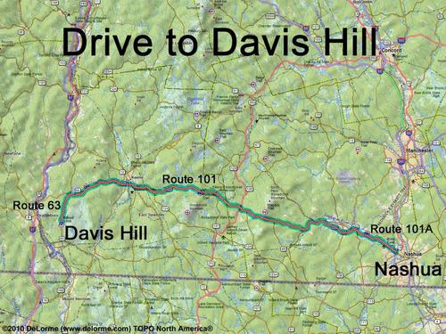 Davis Hill drive route