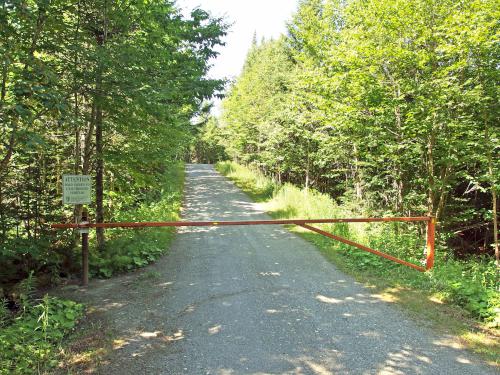 gate on Roy Road near Dead Water Ridge North in northern New Hampshire