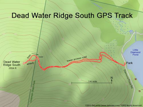 GPS track to Dead Water Ridge South in northern New Hampshire