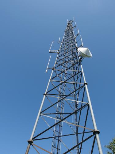 radio tower on Dead Water Ridge South in northern New Hampshire