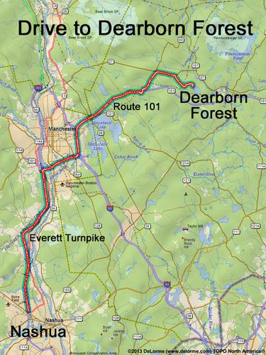 Dearborn Forest drive route