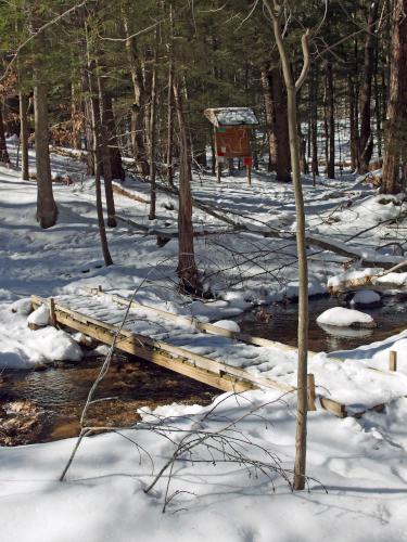 trail in February at Dearborn Forest in southern New Hampshire