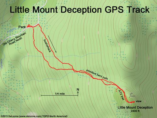 GPS track to Little Mount Deception in New Hampshire