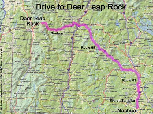 Deer Leap Rock drive route