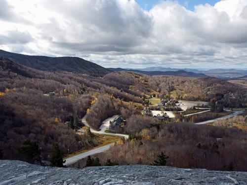 view of Pico Ski Area from Deer Leap Rock in southern Vermont