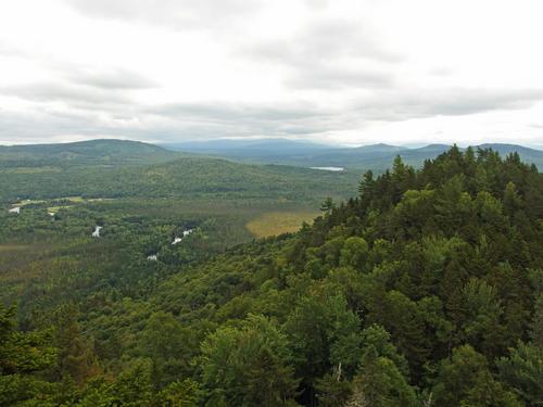 view east into Maine from the summit of Diamond Peaks in northern New Hampshire