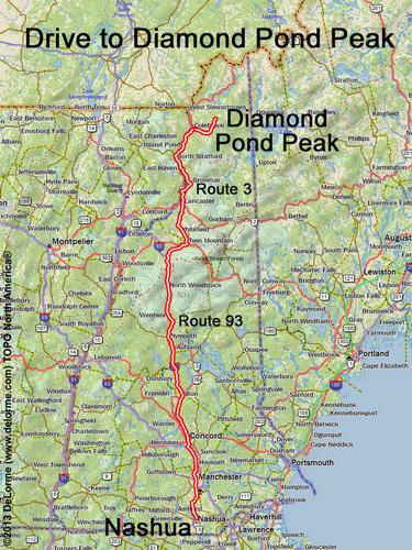 Diamond Pond Peak drive route