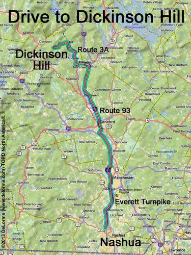 Dickinson Hill drive route