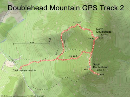 gps track in May to Doublehead Mountain in New Hampshire