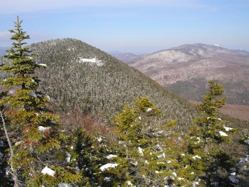 view of North Doublehead from South Doublehead Mountain in New Hampshire