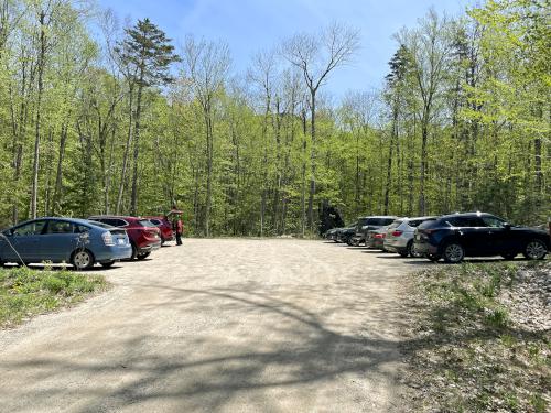 parking in May at Doublehead Mountain in New Hampshire