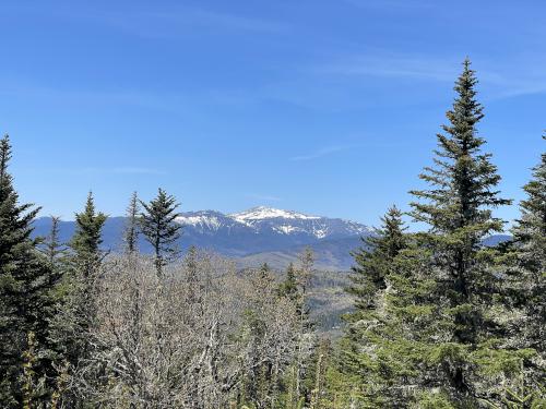 view in May of Mount Washington from North Doublehead Mountain in New Hampshire