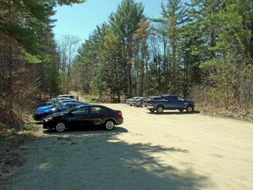 parking in April on the Dover Community Trail in southeast New Hampshire