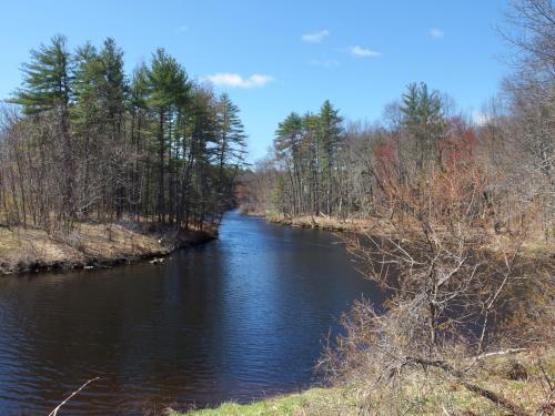 Cochecho River in April beside the Dover Community Trail in southeast New Hampshire