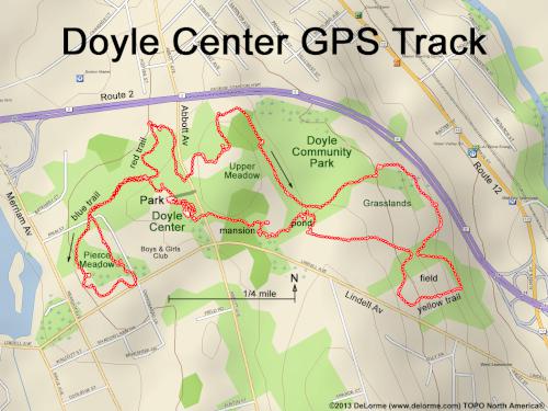 GPS track at Doyle Park near Leominster, Massachusetts