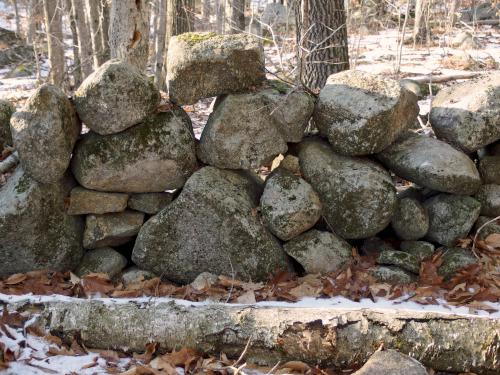 stone wall at Drummer Hill Conservation Area at Keene in southwest New Hampshire