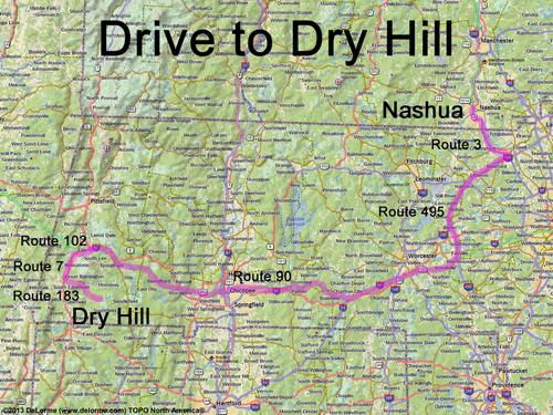Dry Hill drive route