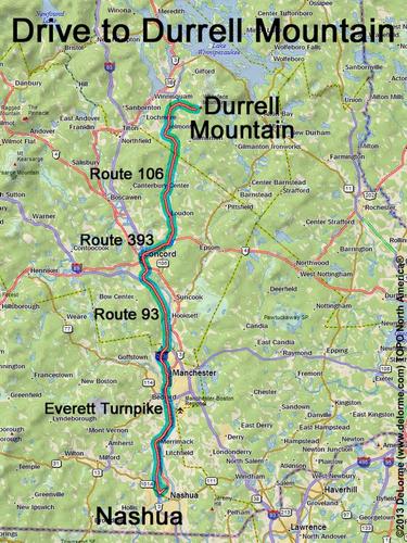 Durrell Mountain drive route