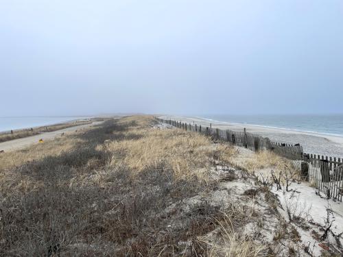 peninsula in January at Duxbury Beach near Duxbury in eastern Massachusetts