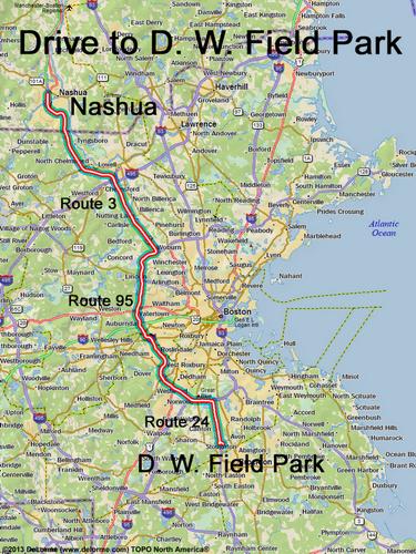D. W. Field Park drive route