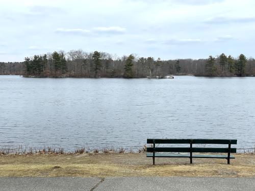 Waldo Lake in March at D. W. Field Park in eastern Massachusetts