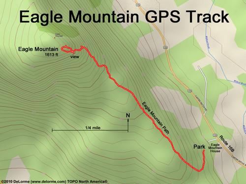 GPS track to Eagle Mountain in New Hampshire