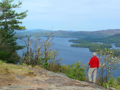 view over Squam Lake from Eagle Cliff