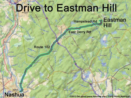 Eastman Hill drive route