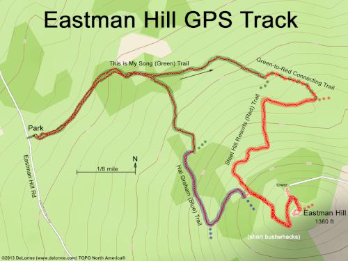 GPS track at Eastman Hill in New Hampshire