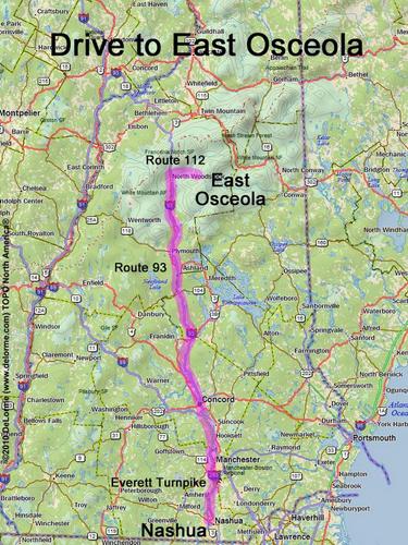 East Osceola Mountain drive route