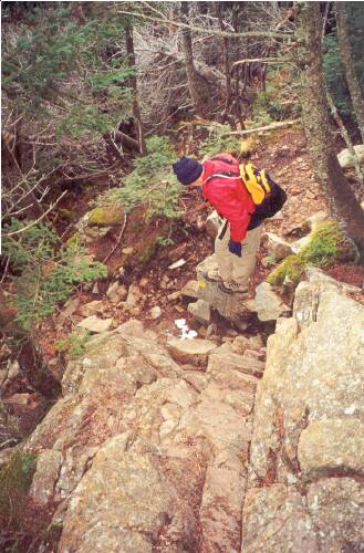 steep trail to Mount Osceola in New Hampshire