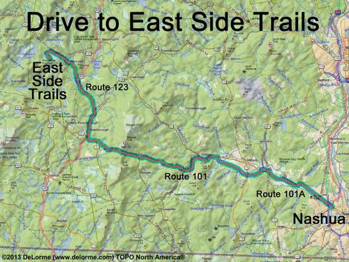 East Side Trails drive route