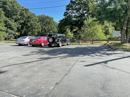 parking in August at Echo Bridge near Newton in eastern Massachusetts