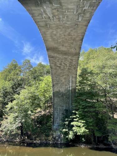 bridge underside in August at Echo Bridge near Newton in eastern Massachusetts