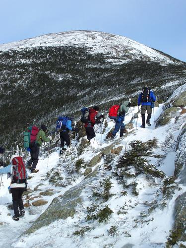 hikers head up Crawford Path toward Mount Eisenhower in New Hampshire